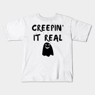 Creepin' It Real. Fun Halloween Costume, Candy Bag Kids T-Shirt